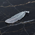 Angel Feather Pendant Necklace – 18K White Gold Plated | Dainty & Elegant