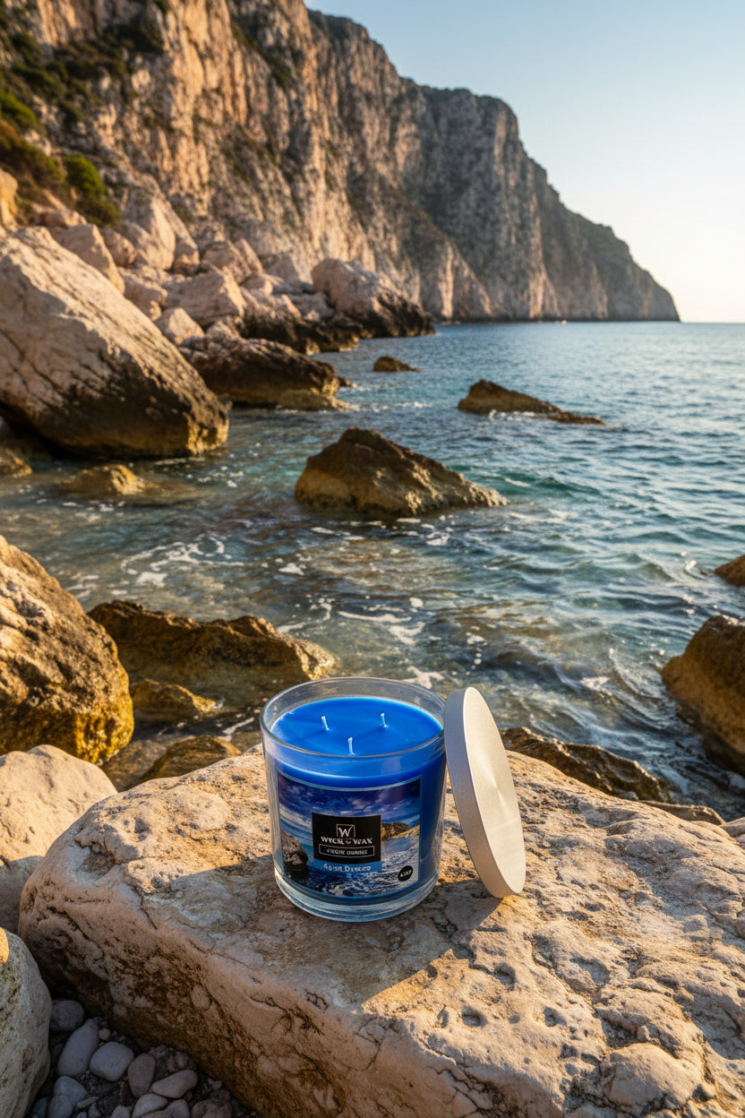 Wick & Wax – Premium Aqua Breeze 3-Wick Jar Candle (14 oz)