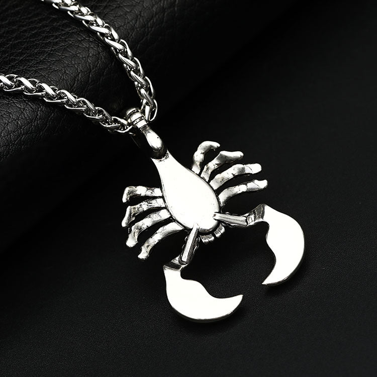 Men's Stainless Steel Gothic Scorpion Pendant Necklace