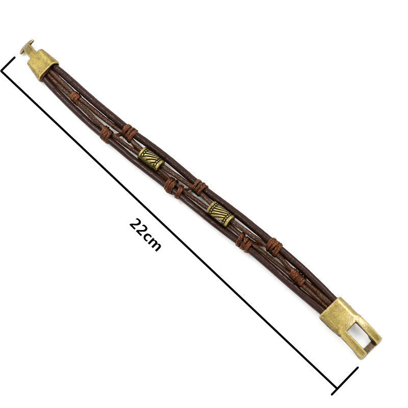 Bracelet with gold clasps and measurements on a white background