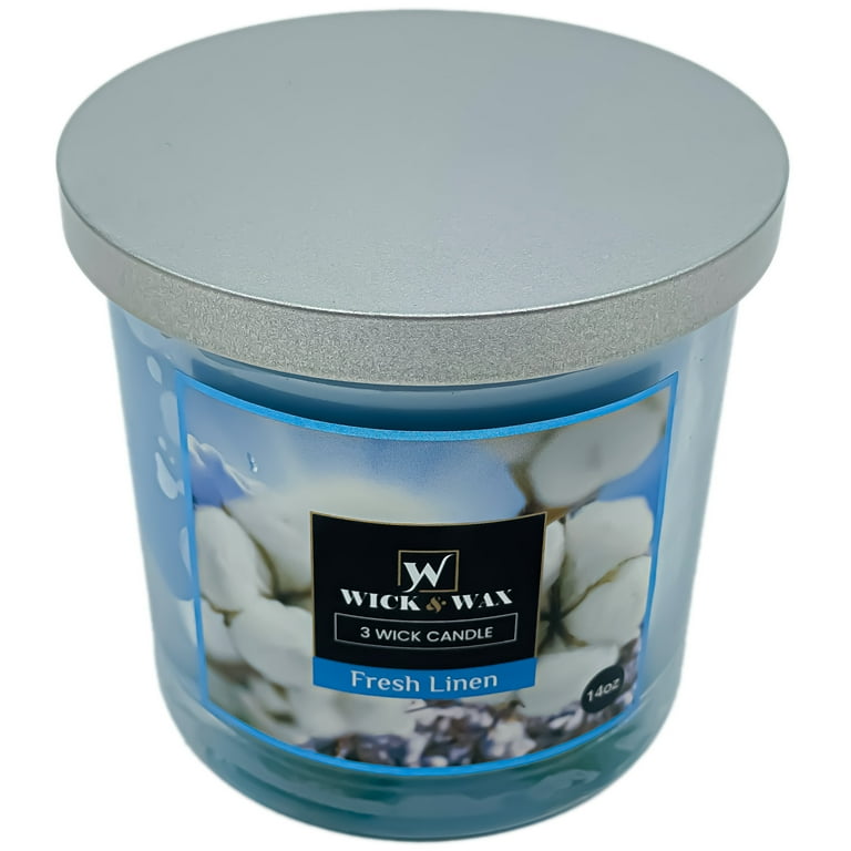 Wick & Wax Fresh Linen 3-Wick Scented Candle - 14ozCandle Fresh Linen