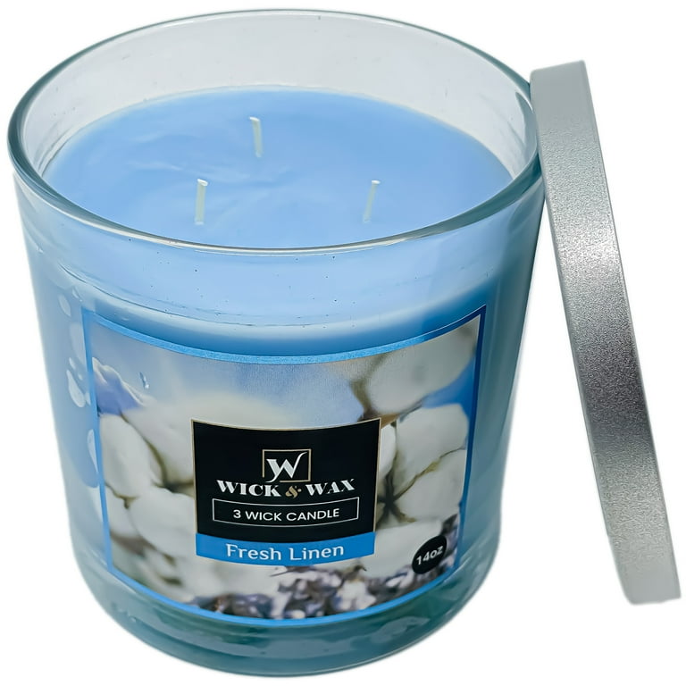 Wick & Wax Fresh Linen 3-Wick Scented Candle - 14ozCandle Fresh Linen